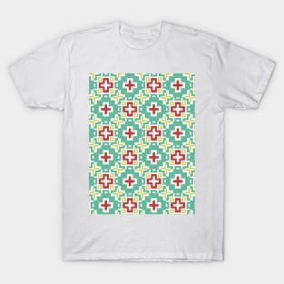 8 Bit Mexican Flower Pattern T-Shirt